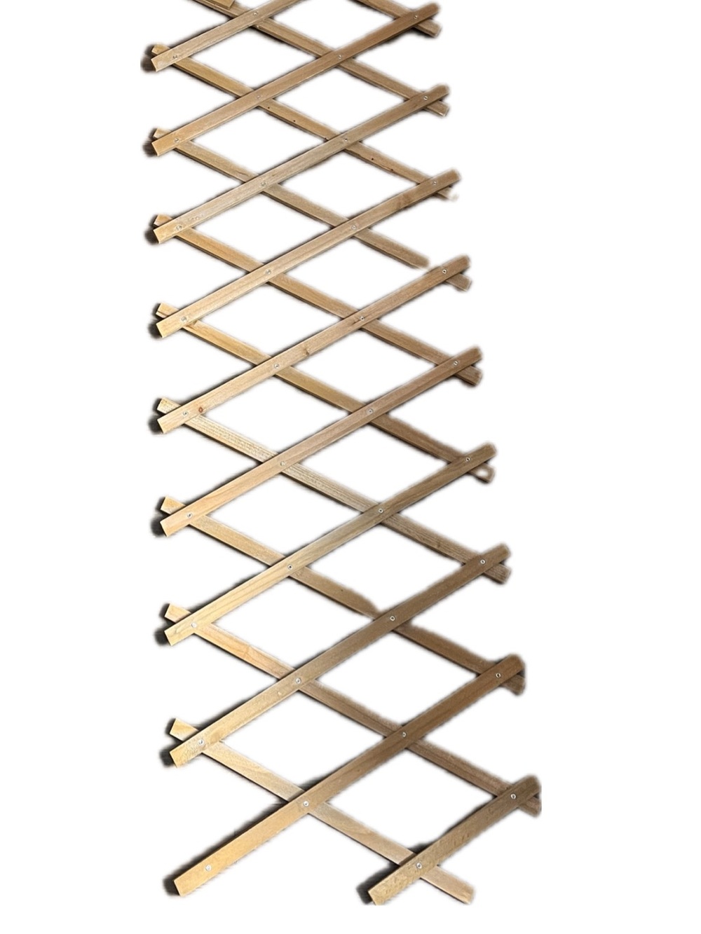 Belavi Expandable Wooden Wall Trellis Set of 2 Brown Diamond Aperture